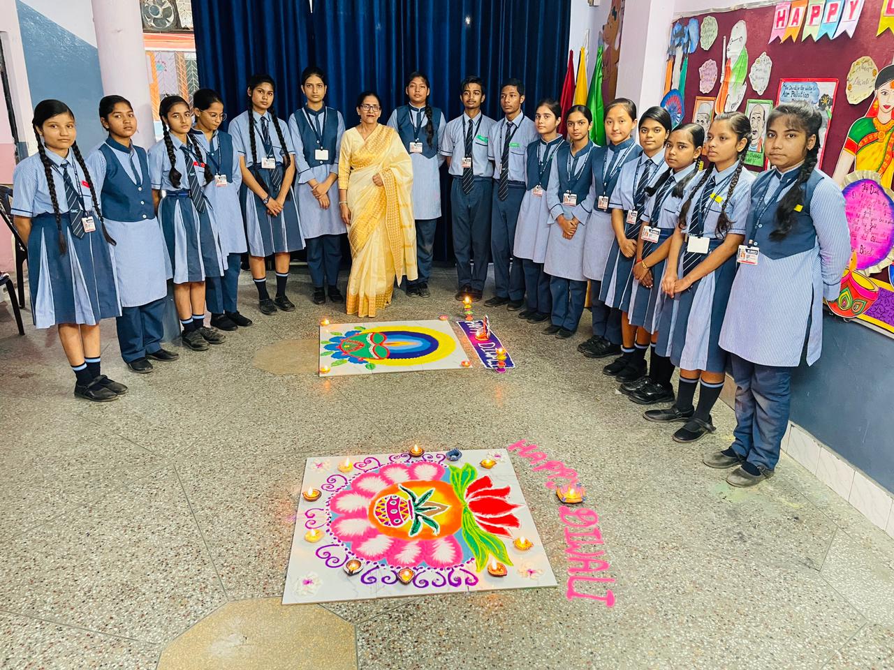 Inter house Rangoli competition